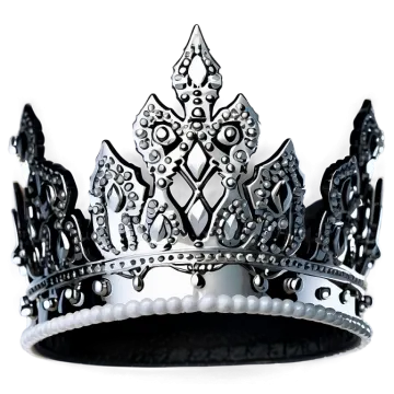 a silver crown on a white background