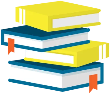 three books stacked on top of each other books