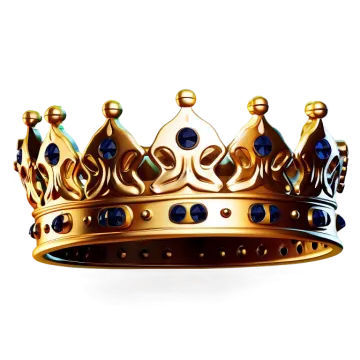 a gold crown with blue stones on it