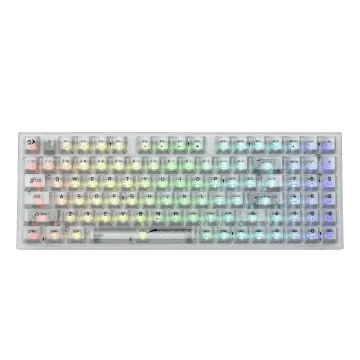 a computer keyboard with colorful lights on it