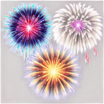 multi colored fireworks
