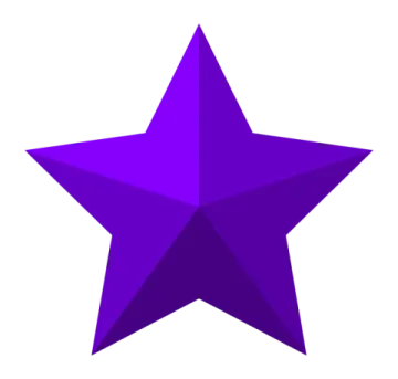a purple star