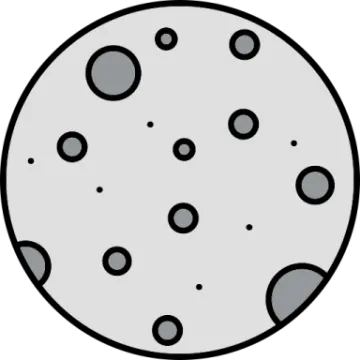 a moon with craters on it