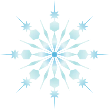 a blue snowflake on a white background