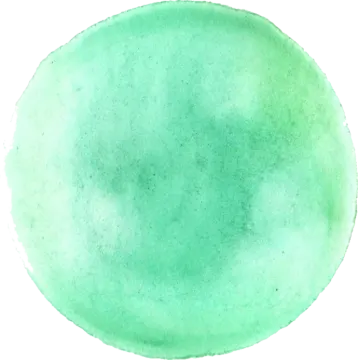 a green watercolor stain on a white background