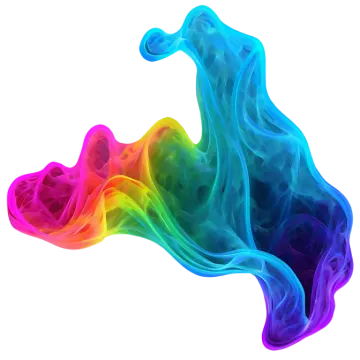 colorful smoke on a white background