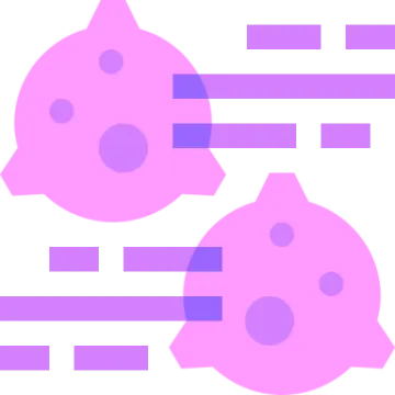 a pair of pink ices on a white background