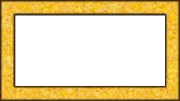 a gold frame with a white background