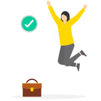 a person jumping in the air with their hands up