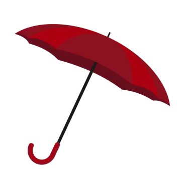 a red umbrella on a white background