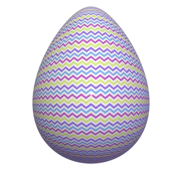 an easter egg with a chey pattern on it