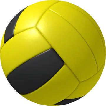 a yellow and black volleyball ball