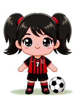 a little girl with a soccer ball