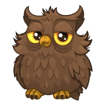 an owl with big eyes