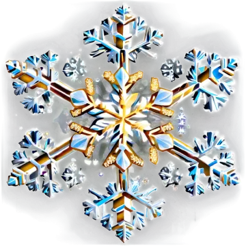 a snowflake with many different colored crystals