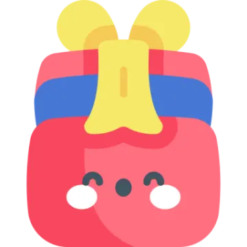 a red and yellow backpack with two ears