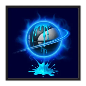 an image of a computer mouse with blue paint on it