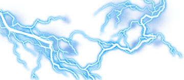 a blue and white lightning bolt
