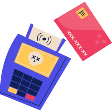 an illustration of a credit card and a wallet