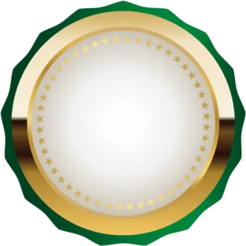 a gold medal with stars on it