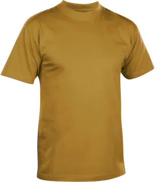 a brown t - shirt on a white background