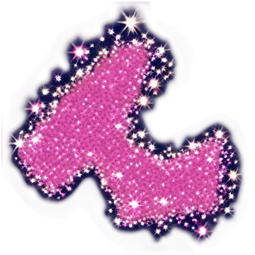 a pink ribbon with stars on it