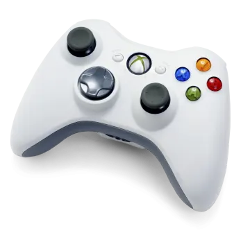 a white xbox controller with four buttons
