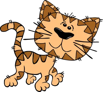 a cartoon cat with its mouth open