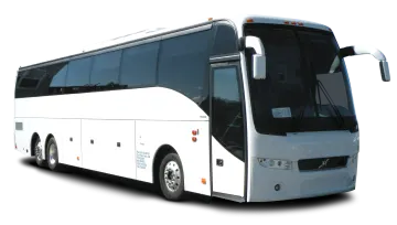 the bus is white