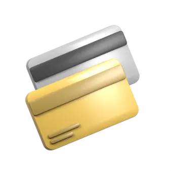 a gold and silver credit card