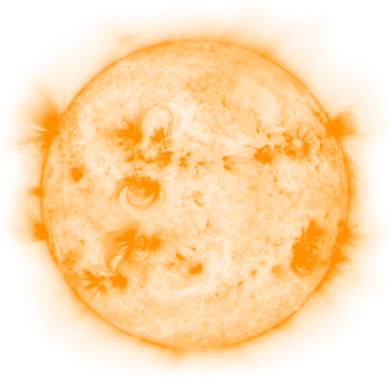 an image of the sun with a white background