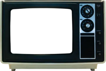 a black and white television set