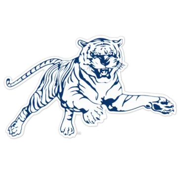 a blue and white tiger sticker