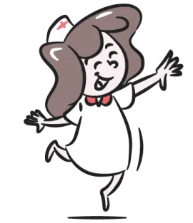an illustration of a girl with her arms outstretched