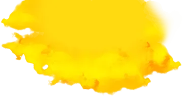 a yellow watercolor stain on white background