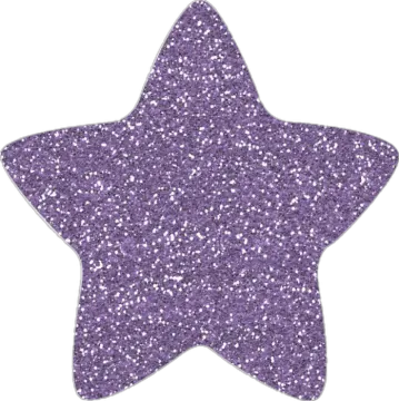 a purple glitter star