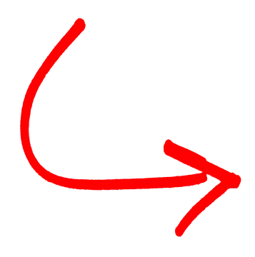 a black and white drawing of an arrow