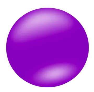 a purple ball on a white background