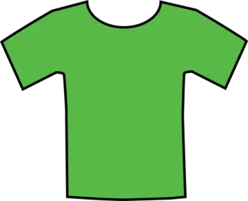 a green t - shirt