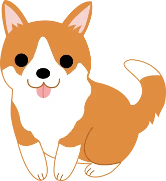 a brown and white dog with its tongue out