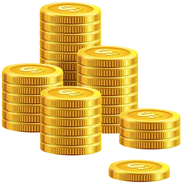 a stack of gold coins