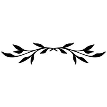 a black and white silhouette of two leaves