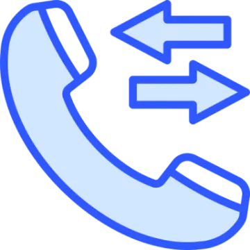 an icon of a phone with arrows pointing up