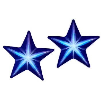 two blue stars on a white background