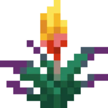 an image of a flower in pixel style