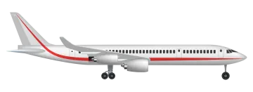 an airplane on a white background