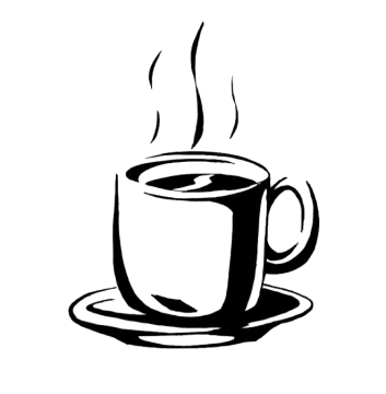 a cup of coffee on a white background