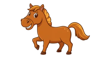 how to draw a cartoon horse