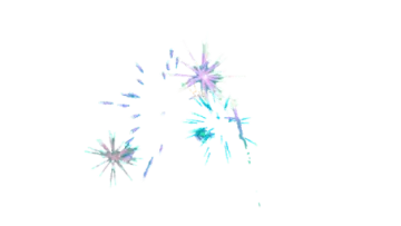a bunch of colorful fireworks on a white background