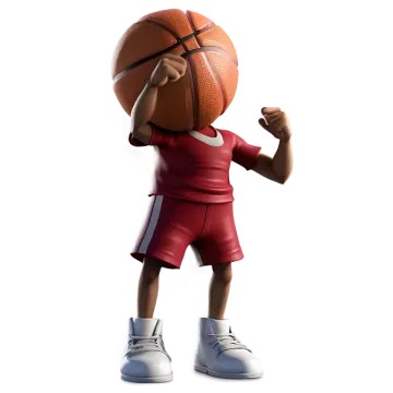 a cartoon character holding a basketball ball